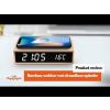 Bamboo wekker met Draadloze Oplader - Bamboo Wireless Charger Clock