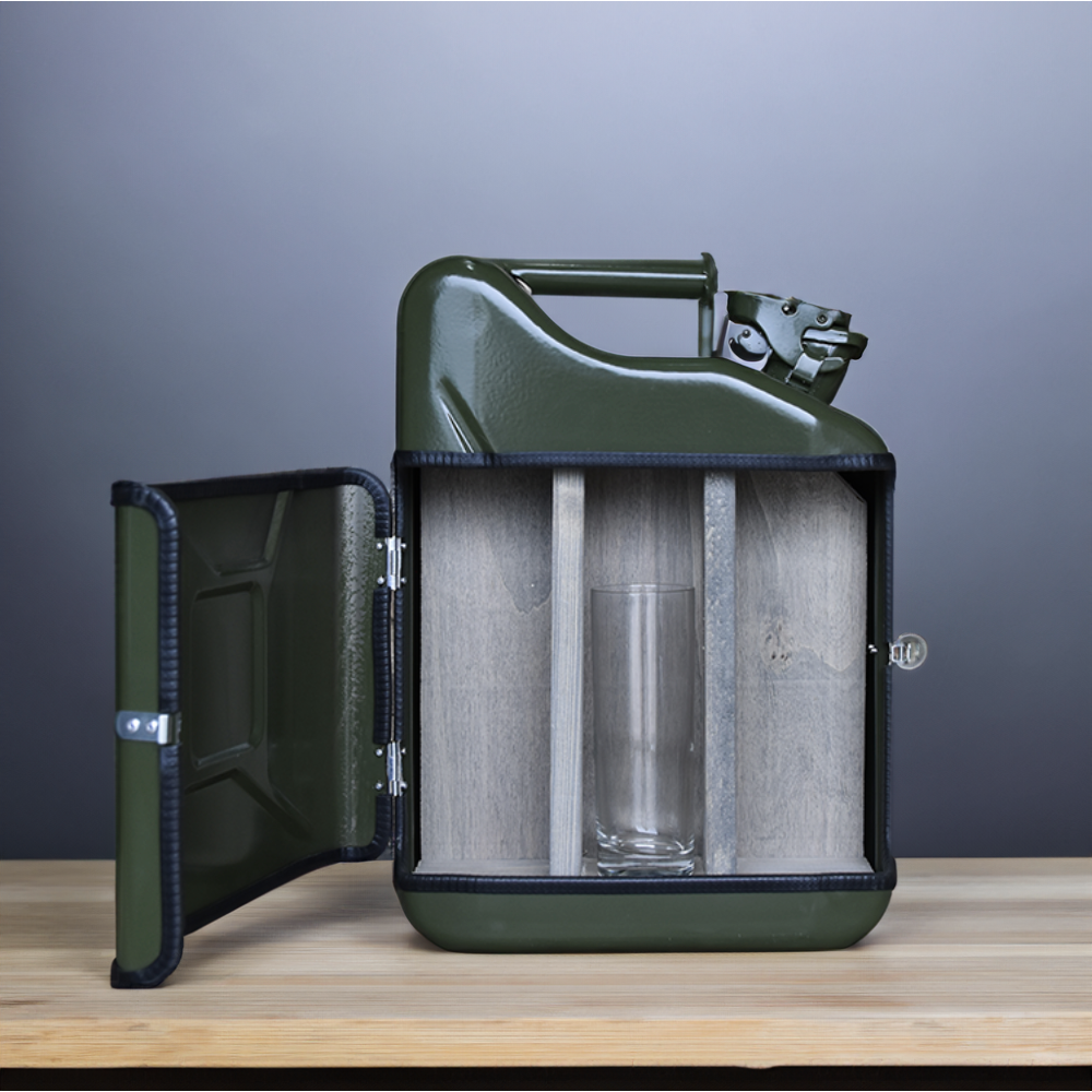 Jerrycan Bacardi Giftset - Groen - 10L - Perfect voor Feestjes - Origineel en Praktisch - Giftset